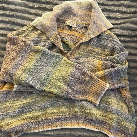 Universal Thread Goods Co, cropped colorful knit sweater, size L - Picture 1 of 1